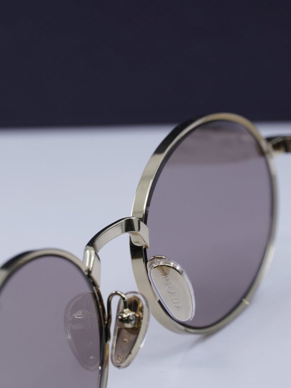 Prada PR65ZS ZVN20I Oval Sunglasses – Pale Gold\Light Purple Brown - Picture 7 of 12